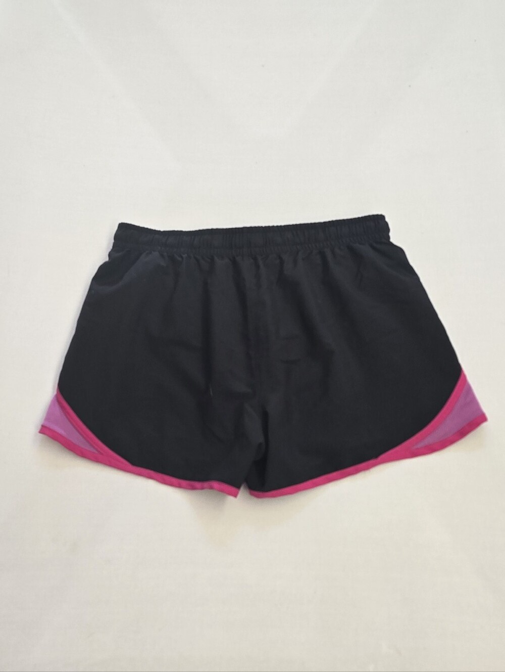 Under Armour Black Shorts with Hot Pink Trim - Women's Athletic Running Shorts - Picture 2 of 5
